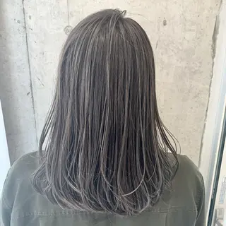 セミロング カラー 透明感/ ハイライト/竹中涼のヘアスタイル