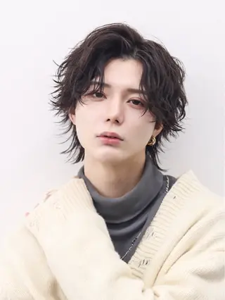 ミディアム カラー パーマ ヘアアレンジ メンズ メンズ特化❤️‍🔥 RIKU❤️‍🔥のヘアスタイル