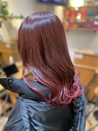 セミロング カラー 望恵🌸 韓国🇰🇷スタイルのヘアスタイル