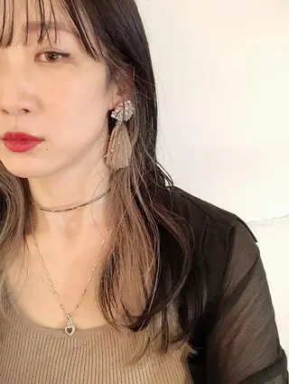 セミロング カラー ヘアアレンジ la fith所属・rico_by ヘアとアイブロウのヘアスタイル