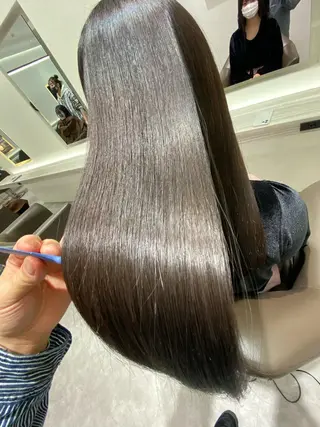ロング ムトウセイマ/艶髪 /艶ケアWブリーチのヘアスタイル