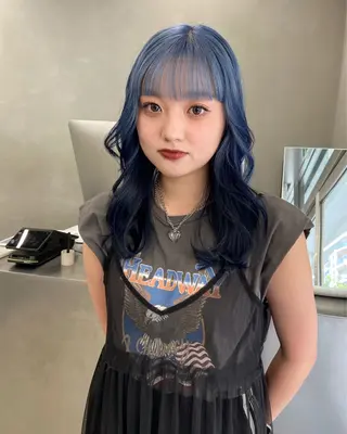 ロング カラー yuna/ボブカット /ハイトーンカラーのヘアスタイル