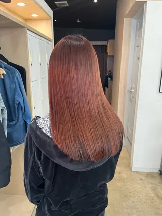 ロング カラー パーマ 🪽髪質改善ストレー ト🤍美羽🤍のヘアスタイル