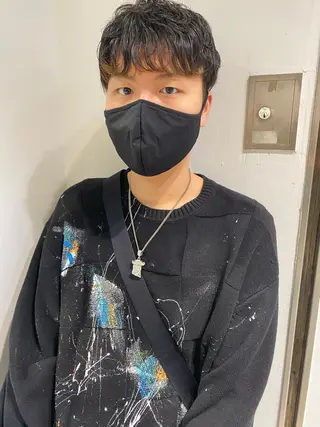 ショート カラー パーマ ヘアアレンジ メンズ パーマスタイル🔅 sayacaのヘアスタイル