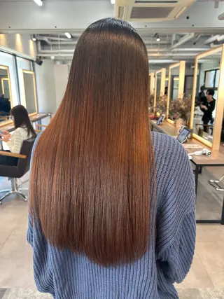ロング 赤みなしカラー🍐/ 艶髪✨/ririkaのヘアスタイル