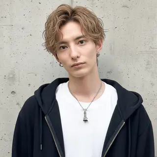 ミディアム カラー メンズ 田窪 珠妃のヘアスタイル