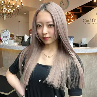 ロング カラー 透明感/ベージュ/ 艶髪/ボブ🫧門脇由のヘアスタイル