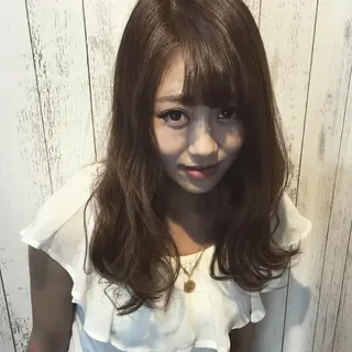 ロング カラー パーマ 金崎 新吾のヘアスタイル