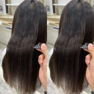 ロング 髪質改善 髪質改善カラーのヘアスタイル