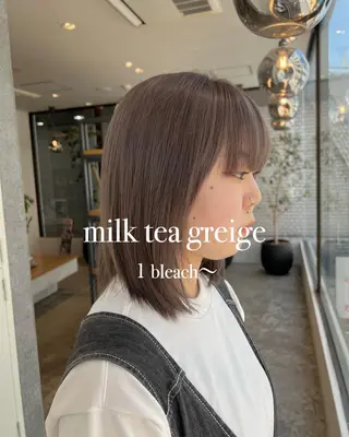 ミディアム カラー Kana 🍋 ハイトーン【高円寺】のヘアスタイル