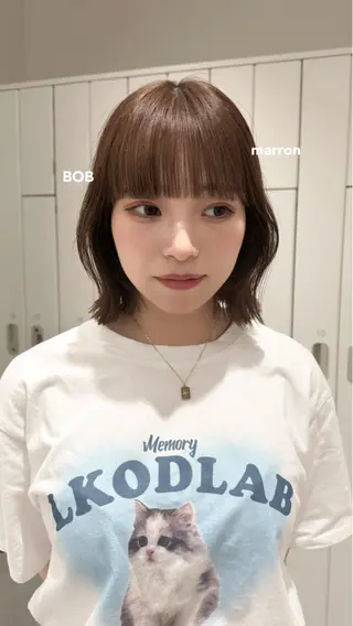 ショート おしゃれボブ/暖色 カラー🧶いろはのヘアスタイル