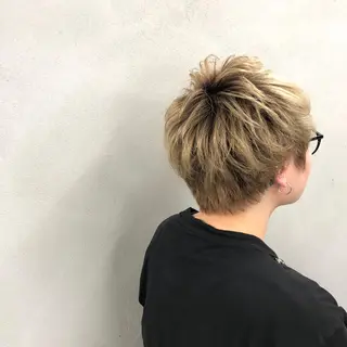ショート カラー メンズ ボブ/ショート/ 白髪染め/メンズ葛西のヘアスタイル