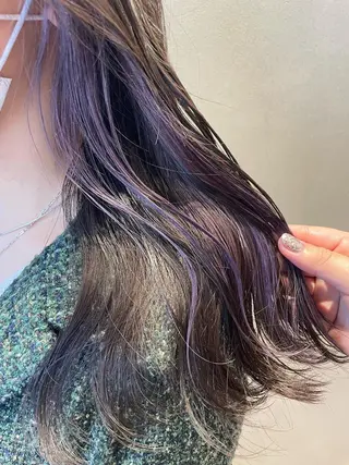 ロング カラー 森 遥菜のヘアスタイル