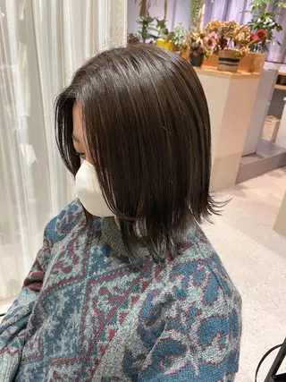 ミディアム カラー SALOWIN京都河原町suite店所属・うる艶カラー／ 髪質改善／arisaのヘアスタイル