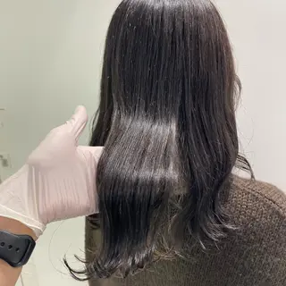 セミロング カラー パーマ ヘアアレンジ ネイル マツエク・マツパ 韓国風ベージュ🤎 赤みなし🌿横浜🤎のヘアスタイル