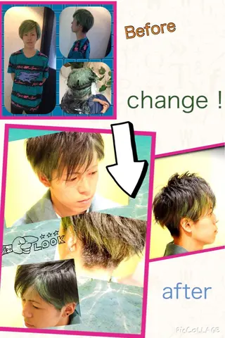 ショート カラー メンズ LOVE N°21所属・K△N△♡かな ヘア&まつげのマツエク・マツパデザイン