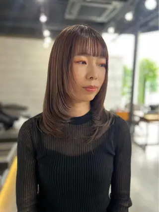 セミロング 今だけ無料✨髪質改善 谷本さちのヘアスタイル