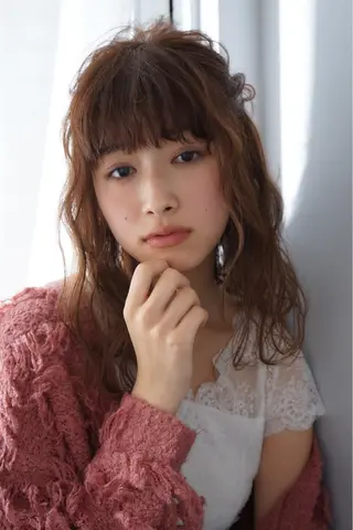 ロング カラー パーマ ヘアアレンジ 可愛いを作る神 ナオヒロのヘアスタイル