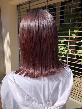 ミディアム カラー パーマ／ 義見 優斗のヘアスタイル