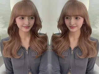 ロング カラー パーマ ヘアアレンジ 🤍韓国風/艶髪🤍 鳥越美羽のヘアスタイル