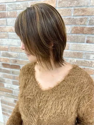 ミディアム カラー 齋藤 らいのヘアスタイル