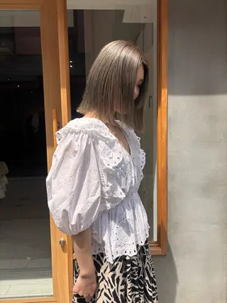 ミディアム カラー kana🍃newi 京橋/透明感カラーのヘアスタイル