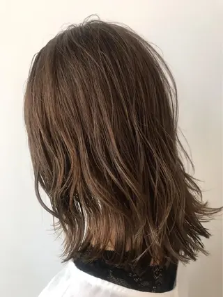 ミディアム カラー パーマ パーマ×ウルフカット koya☆のヘアスタイル