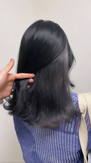 ロング カラー ヘアアレンジ 艶カラー/ハイトーン /レイヤーカットのヘアスタイル