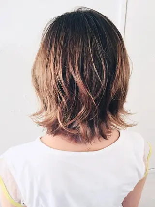 ミディアム カラー 船津武俊 フナツタケトシのヘアスタイル