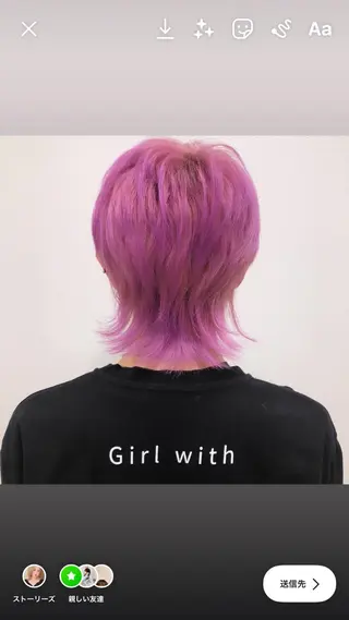 ショート カラー 渋谷ケアブリーチ Suuのヘアスタイル