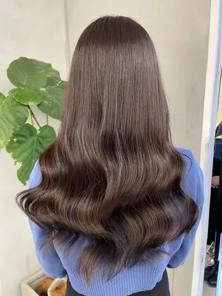 ロング カラー &chaLme   心斎橋所属・emi/髪質改善/ 韓国風/艶カラーのヘアスタイル