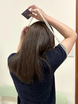 ミディアム カラー ハル🌸柔色/ ブリーチなし/艶髪のヘアスタイル