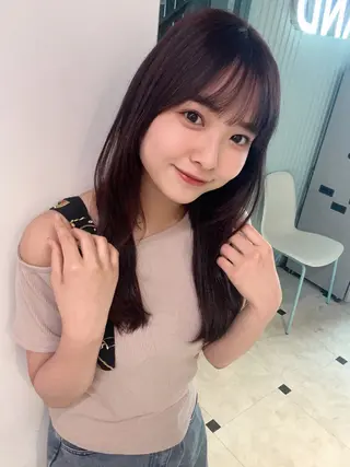 セミロング カラー 愛されカラー🩷 はるなのヘアスタイル