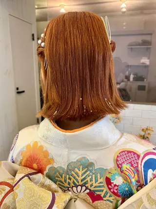 ミディアム ヘアアレンジ ヒロミ/アレンジ/ アンニュイ/透け感のヘアスタイル