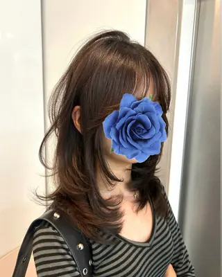 ミディアム 💖原宿/韓国ヘア 顔周りカット/Rioのヘアスタイル