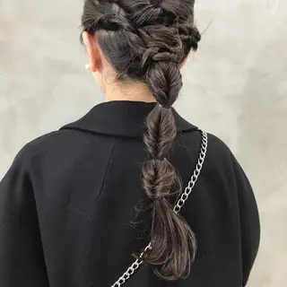 ロング ヘアアレンジ ブームボックス所属・🐝ハイトーンカラー hachi🐝のヘアスタイル