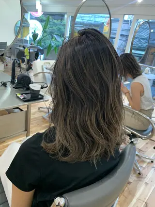 セミロング カラー Reb_keiji 👑小倉圭司のヘアスタイル