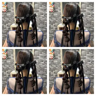 ロング ヘアアレンジ 🎀推し活ヘアー🎀 Yuuna🐰💖のヘアスタイル