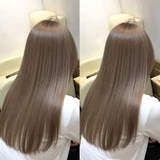 ロング カラー 👑髪質改善wカラー /ハイトーン/アユカのヘアスタイル