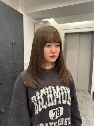 セミロング カラー 銀座/ヘアセット シマムラ ミホのヘアスタイル