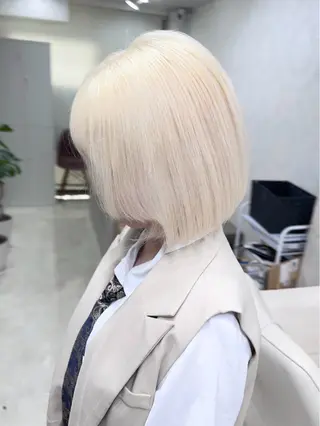 ミディアム ブリーチ指名🥇/ ボブ/HISAKIのヘアスタイル