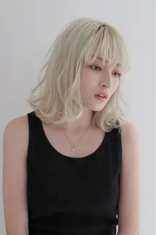 ミディアム 山崎/ボブ縮毛矯正 レイヤー髪質改善のヘアスタイル