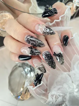 ネイル 23時まで❤︎韓国、 ワンホンネイルのネイルデザイン