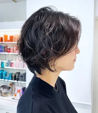 ショート パーマ 🍎ハイトーンカラー /MANA🍎のヘアスタイル