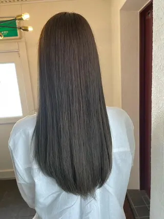 セミロング カラー 竹下 了史のヘアスタイル