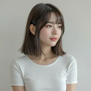 ミディアム カラー 髪質改善/艶カラー 🐬Rino🌙のヘアスタイル