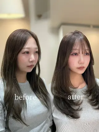ロング カラー HINA🎀韓国ヘア / アイリストのヘアスタイル