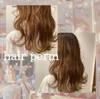 セミロング カラー パーマ eN°byyoureshair所属・🎀トップスタイリ スト湯川響🎀のヘアスタイル