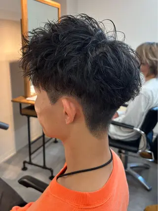 パーマ メンズ フェザーパーマ/韓国 /メンズカット保立のヘアスタイル