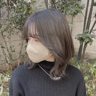 ミディアム カラー 韓・中華美女ヘア 🇰🇷×🇨🇳のヘアスタイル